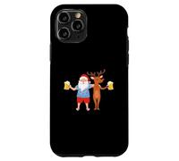 Carcasa para iPhone 11 Pro Santa Claus and Reindeer Drinking Beer Ugly Christmas