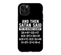 Carcasa para iPhone 11 Pro Satanás puso el Alfabeto en matemáticas Amante Divertidos Problemas de Álgebra