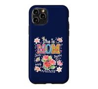 Carcasa para iPhone 11 Pro She Is Mom Floral Cute Mama - Gráfico de Flores para el día de