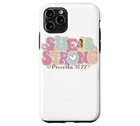 Carcasa para iPhone 11 Pro She Is Strong Proverbs 31:22 Gráfico Floral