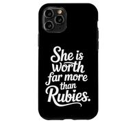 Carcasa para iPhone 11 Pro She Is Worth Far More Than Rubies Mujeres cristianas -