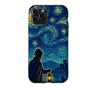 Carcasa para iPhone 11 Pro Sherlock Holmes Noche Estrellada Detective Vintage