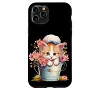 Carcasa para iPhone 11 Pro Shy Little Kitten Spring Graphic For Women Girls and Cat Mom