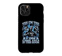 Carcasa para iPhone 11 Pro Sí, Soy el Alfa en Esta habitación - Funny Wolf Meme Chicos Hombres