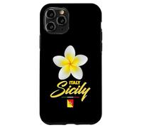 Carcasa para iPhone 11 Pro Sicily Italy Tropical Flower Yellow Frangipani Aesthetic Art