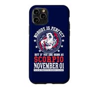 Carcasa para iPhone 11 Pro Signo de Escorpio Noviembre 01 Horóscopo de la Estrella de la astrología del Zodiaco