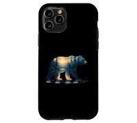 Carcasa para iPhone 11 Pro Silueta Bosque Oso - Vintage Naturaleza Vida Silvestre Am