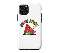 Carcasa para iPhone 11 Pro Símbolo de la Paz con Forma de sandía Stay Juicy Chill, Estilo Retro y