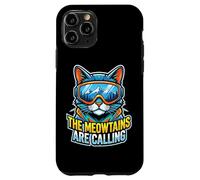 Carcasa para iPhone 11 Pro Ski Cat Meowtains Calling Snowboard Winter Mountain Funny