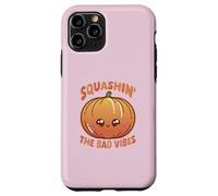 Carcasa para iPhone 11 Pro Smashin' The Bad Vibes Pumpkin Kawaii Lindo Divertido