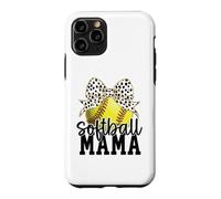 Carcasa para iPhone 11 Pro Softball Mama Bow Cute Vibes & Trendy Style for Moms