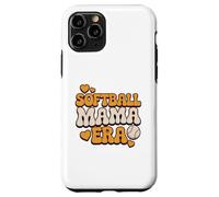 Carcasa para iPhone 11 Pro Softball Mama Era Retro Groovy Baseball Mom Vibes Love Cute
