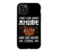 Carcasa para iPhone 11 Pro Solo me Importa el Anime y me Gusta Maybe 3 People Black Anime