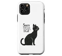 Carcasa para iPhone 11 Pro Sorry I’m Late I Saw a Cat Funny Pet Lover Humor Design Tees