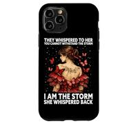 Carcasa para iPhone 11 Pro Soy la tormenta, Ella susurró, Mariposa, inspiradora