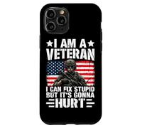 Carcasa para iPhone 11 Pro Soy un Veterano Que Puedo Arreglar estúpido, Pero va a doler