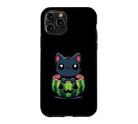 Carcasa para iPhone 11 Pro Spooky Summer Sandía Jack O Farol Kawaii Cat