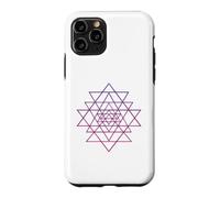 Carcasa para iPhone 11 Pro Sri Yantra Tantra Hindú Flor de la Vida