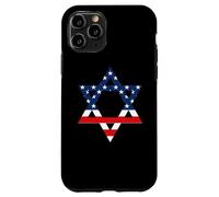 Carcasa para iPhone 11 Pro Star of David Jewish US Flag Half Jew Purim Love Israel Gift