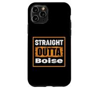 Carcasa para iPhone 11 Pro Straight Outta Boise Idaho USA Retro Envejecido Vintage