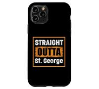 Carcasa para iPhone 11 Pro Straight Outta St. George Utah USA Retro Envejecido Vintage
