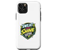 Carcasa para iPhone 11 Pro Suda Ahora Brilla más Tarde Fitness Cita Entrenamiento Grind Humor