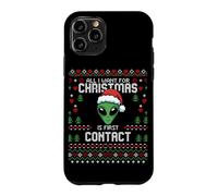Carcasa para iPhone 11 Pro Suéter Feo de Navidad de First Contact Alien UFO