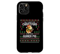 Carcasa para iPhone 11 Pro Suéter navideño Feo de Dear Santa Guinea Pigs
