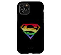 Carcasa para iPhone 11 Pro Superman Rough Rainbow Pride Logo