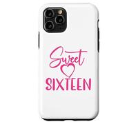 Carcasa para iPhone 11 Pro Sweet Sixteen para niñas, Color Rosa, 16 años, 16 cumpleaños
