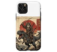 Carcasa para iPhone 11 Pro T-Rex Dinosaurio Gato Japonés Puesta de Sol Dino Japón
