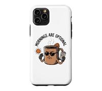 Carcasa para iPhone 11 Pro Taza de café gruñón sarcástica antivibraciones matutinas Arte de Dibujos Animados