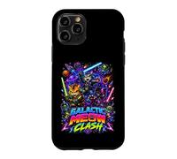Carcasa para iPhone 11 Pro Tech War Cats Clash, Space Cats Illustration Graphic Cartoon