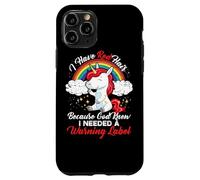 Carcasa para iPhone 11 Pro Tengo el Pelo Rojo Porque Dios sabía Que necesitaba una Etiqueta de Advertencia