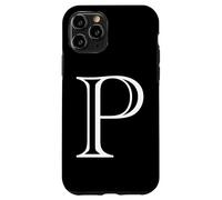 Carcasa para iPhone 11 Pro The Letter P - Monograma con Inicial de Alfabeto mayúscula de Estilo clásico