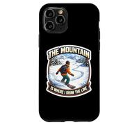 Carcasa para iPhone 11 Pro The Mountain Is Where I Draw The Line Funny Snowboard Broma