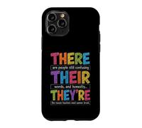 Carcasa para iPhone 11 Pro There Their They're Funny Grammar English Teacher Humor