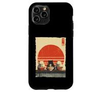 Carcasa para iPhone 11 Pro Three Cats Ramen Divertido Estético Japonés Ukiyo-e Anime Cat