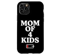 Carcasa para iPhone 11 Pro Tired Mom of 4 Kids Mother of Four Children Low Battery