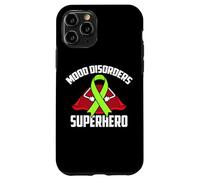 Carcasa para iPhone 11 Pro Trastornos del Estado de ánimo Superhero Warrior Fighter Cinta Verde Lima