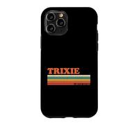Carcasa para iPhone 11 Pro Trixie Retro Personalizado Nombre Vintage Rayas