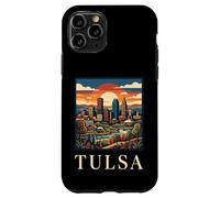 Carcasa para iPhone 11 Pro Tulsa Oklahoma Retro Vintage Horizonte Río Art Deco Monumento