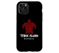 Carcasa para iPhone 11 Pro Tybee Island Georgia Tribal Sea Turtle Island Diseño