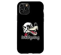 Carcasa para iPhone 11 Pro Un Lobo de Dibujos Animados Nombre Wolfgang con Mozart Peluca del Siglo XVIII