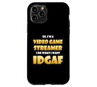 Carcasa para iPhone 11 Pro Video Game Streamer Idgaf Costume Gaming IRL Streaming Games