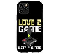 Carcasa para iPhone 11 Pro Vieja Escuela Adulto Gamer Amor 2 Juego Odio 2 Trabajo