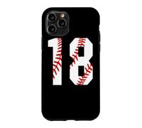 Carcasa para iPhone 11 Pro Vintage Baseball Mom #18 Jersey Jugador de Béisbol Número 18