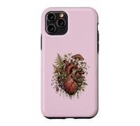Carcasa para iPhone 11 Pro Vintage Dark Academia Hongo Helecho Botánico Corazón