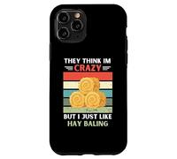 Carcasa para iPhone 11 Pro Vintage Ellos piensan Que Estoy Loco Pero yo como el Amante de la Bala de heno