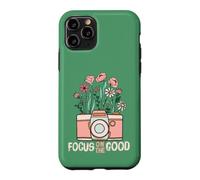 Carcasa para iPhone 11 Pro Vintage Focus On The Good Wildflower Camera Happy Thoughts